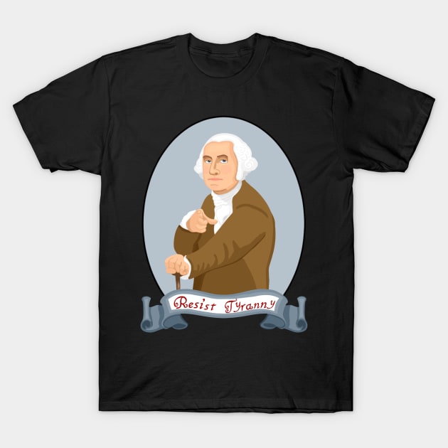 Resist Tyranny Oval (Large Design) T-Shirt by Aeriskate
